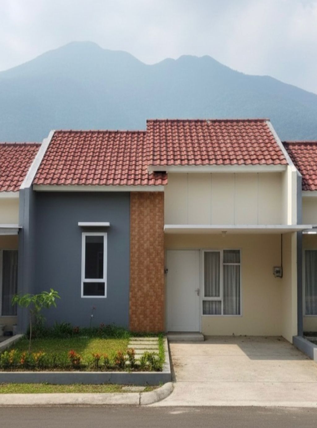 foto tampak rumah tipe Andaru Subsidi perumahan Pesona Alam Jatinangor 