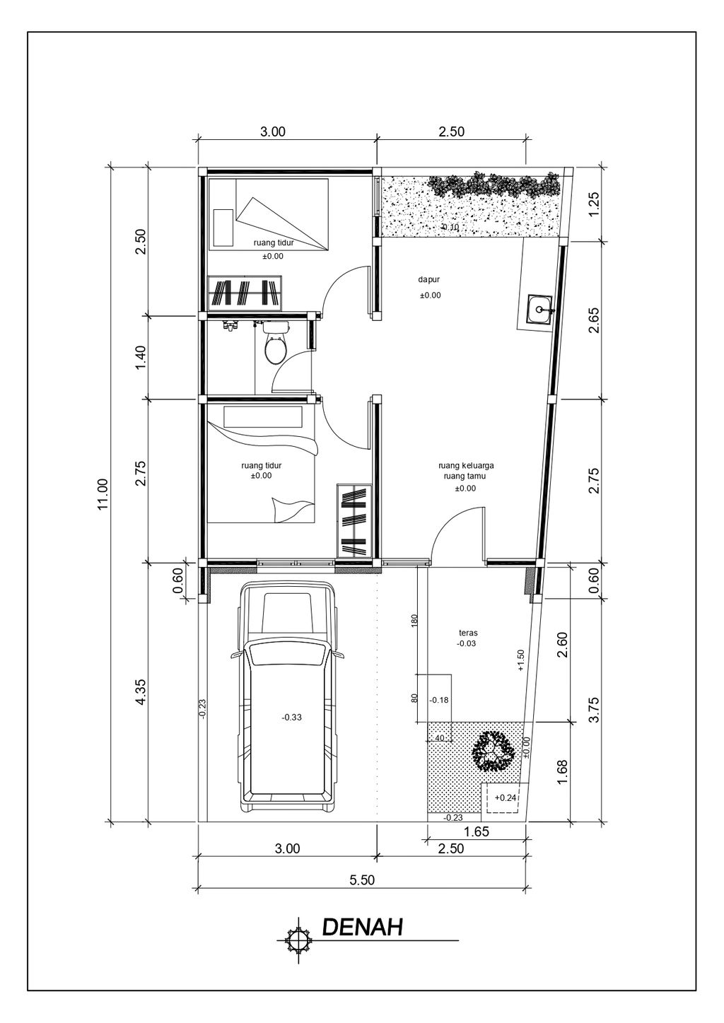 foto denah rumah tipe FIORELLA 41/64 SL VII-31 CARPORT KIRI perumahan THE LINNEA - URBAN CAPITAL
