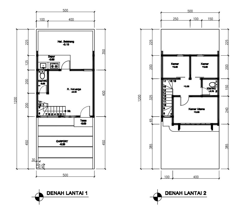 foto denah rumah tipe 50 (Compact 3 Kamar HC) (533) perumahan G-Land Ciwastra Park 2