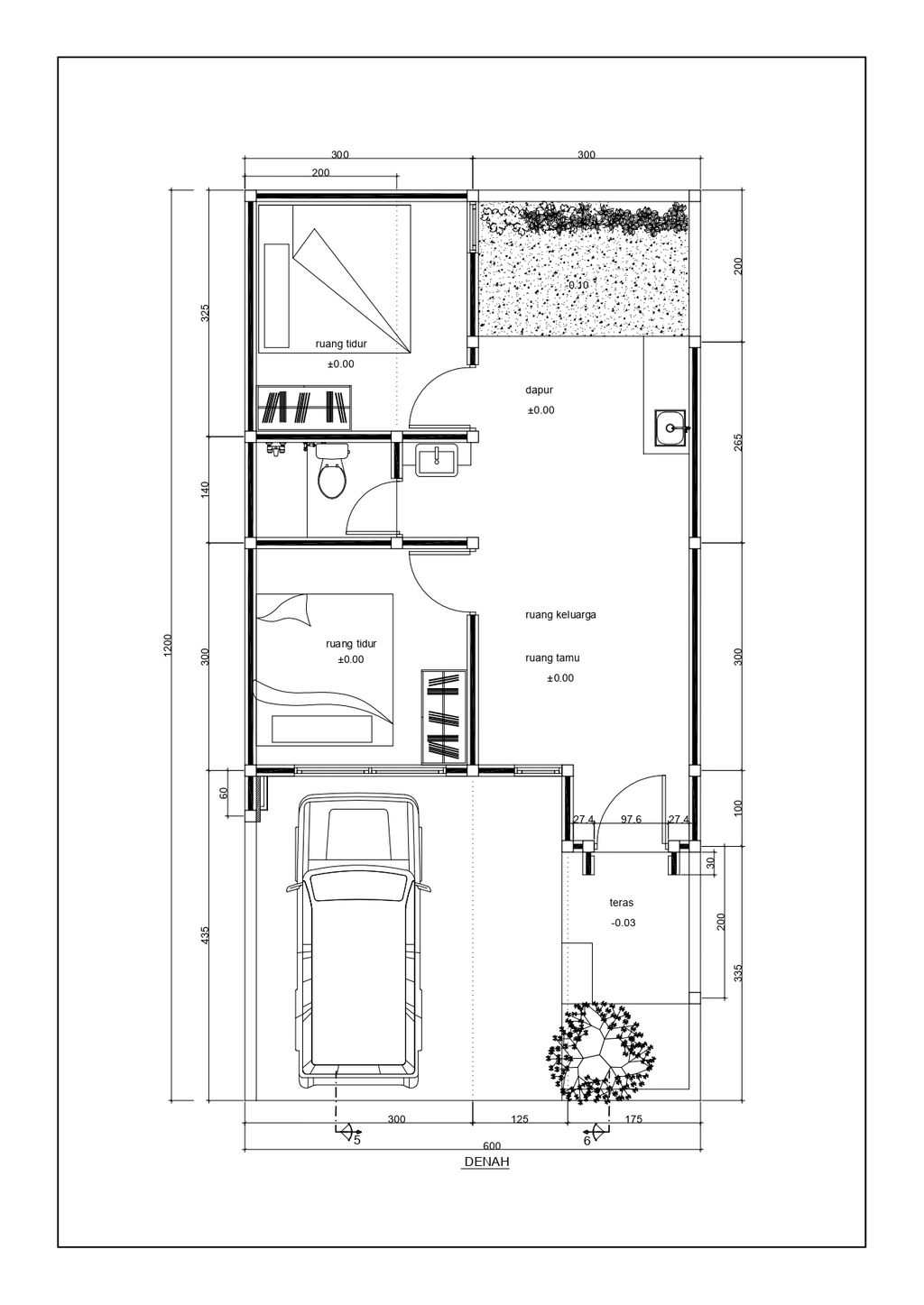 foto denah rumah tipe FILLEA 42/72 NL II CARPORT KIRI perumahan THE LINNEA - URBAN CAPITAL
