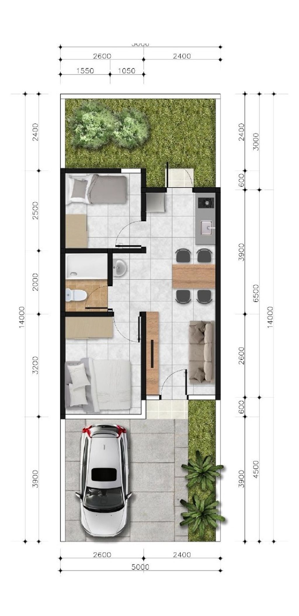 foto denah rumah tipe 36/60 AR4 perumahan Grand Victoria 1