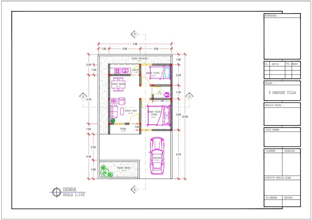 foto denah rumah tipe 36 perumahan D SMANGKE VILLA