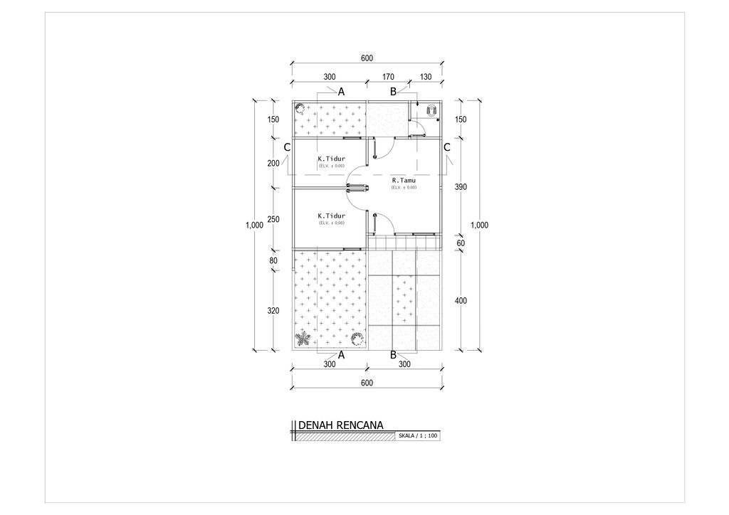foto denah rumah tipe Archiles perumahan MAHKOTA VILLAGE TAHAP 2
