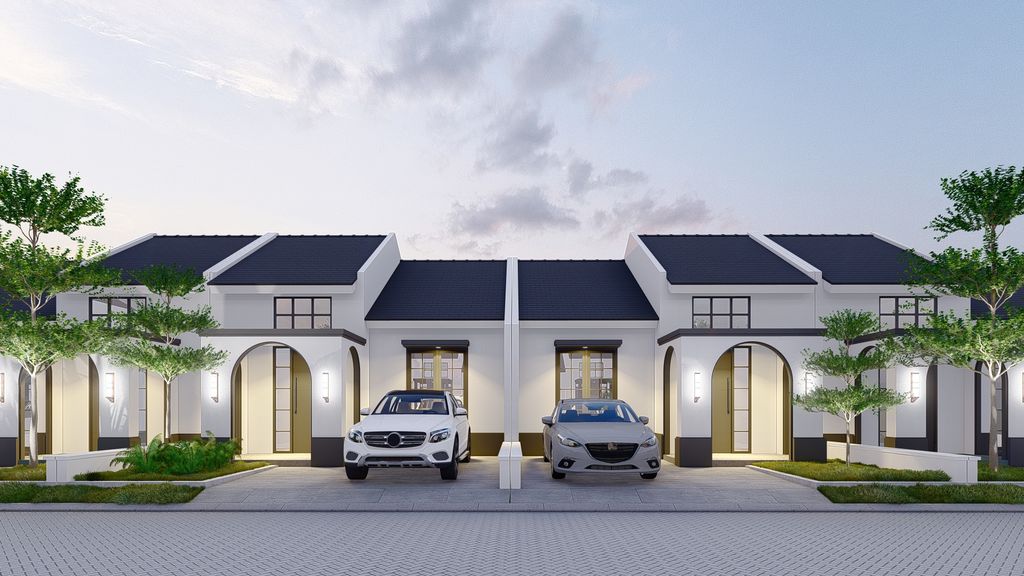 foto tampak rumah tipe PANJALU perumahan ASTANA KENCANA RESIDENCE