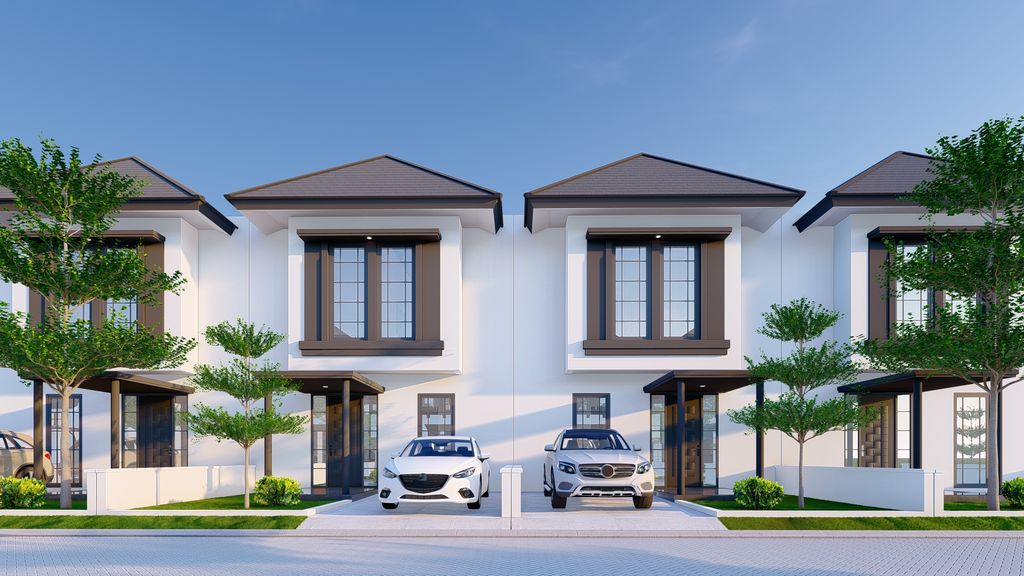 foto tampak rumah tipe MEDANG perumahan ASTANA KENCANA RESIDENCE