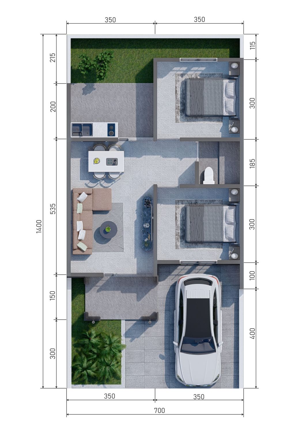 foto denah rumah tipe PANJALU perumahan ASTANA KENCANA RESIDENCE