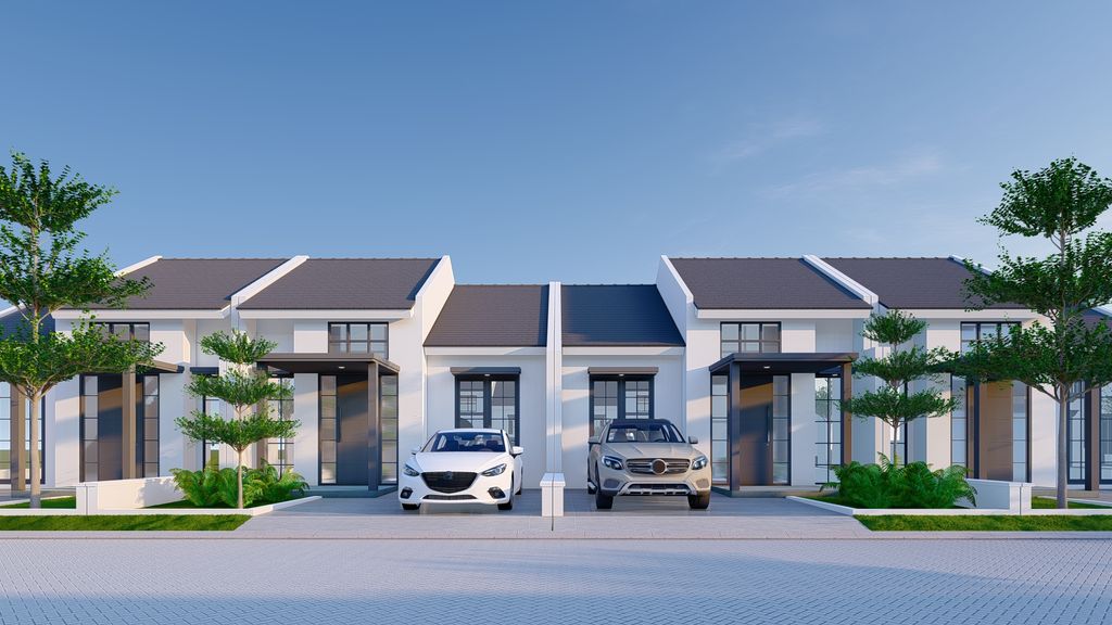 foto tampak rumah tipe JANGGALA perumahan ASTANA KENCANA RESIDENCE