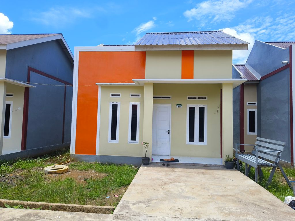 foto tampak rumah tipe D perumahan MANDIRI RESIDENCE 2 TAHAP 2