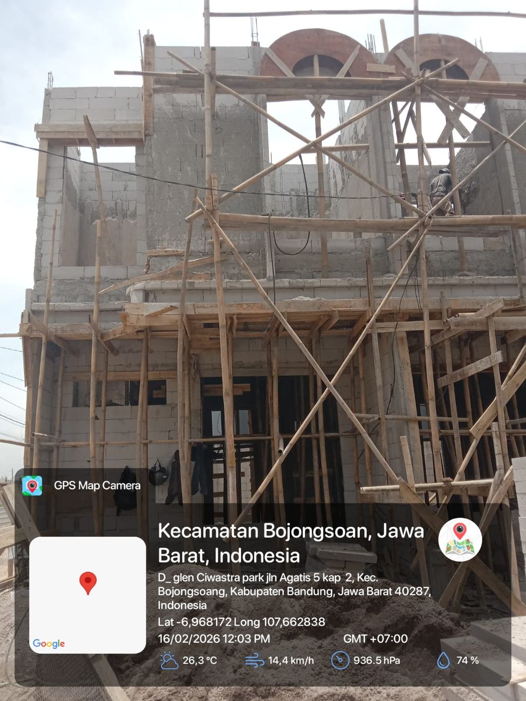 foto tampak rumah tipe 38 Compact 2 Kamar HC (474) perumahan G-Land Ciwastra Park 2