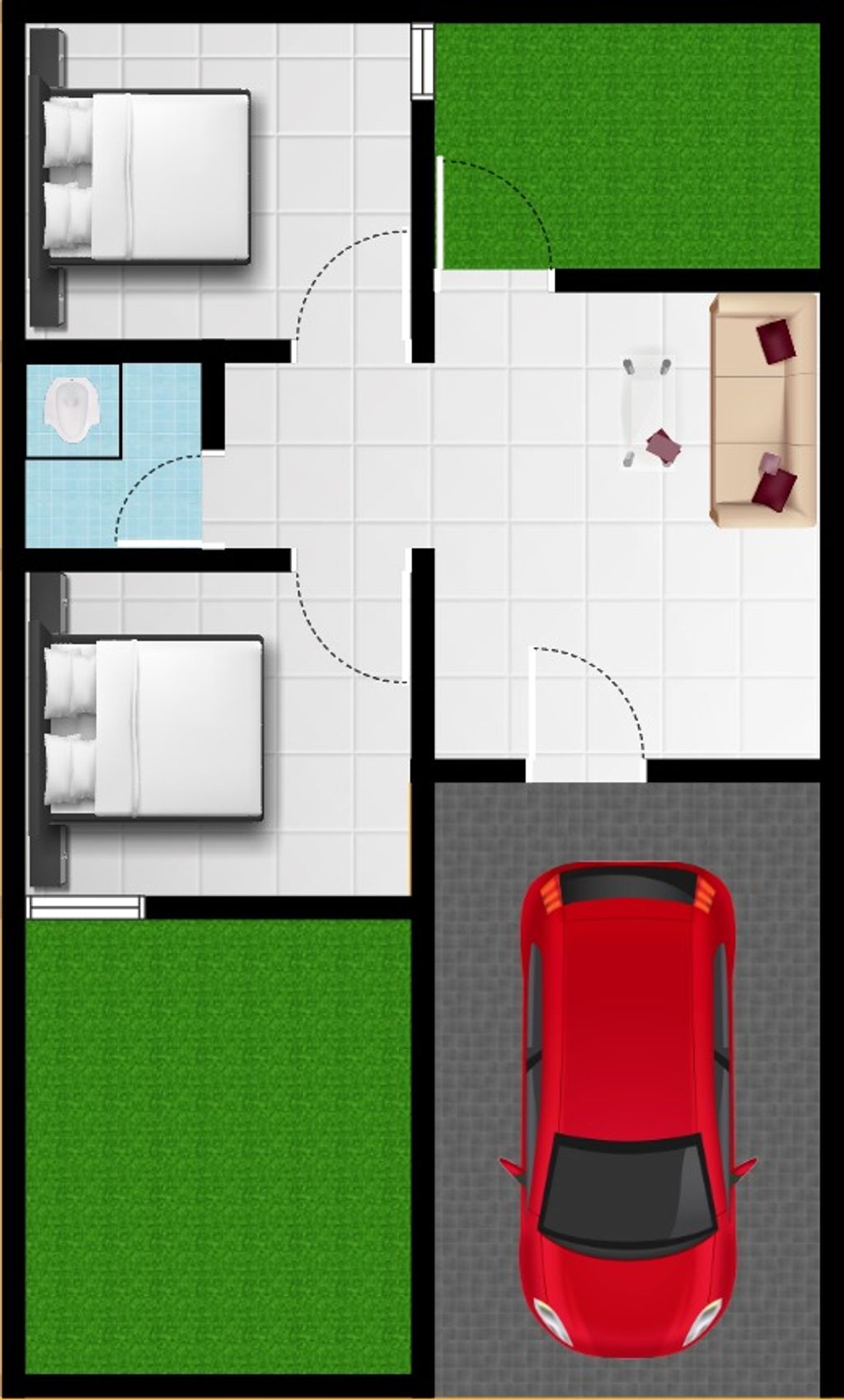 foto denah rumah tipe 30/70 perumahan PERUMAHAN GRAHA MITRA KEPUHREJO