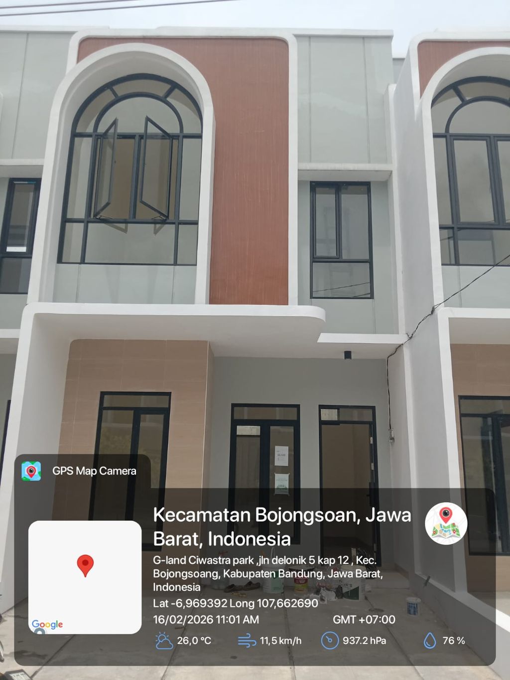 foto tampak rumah tipe 43 Compact 3 Kamar HC (496) perumahan G-Land Ciwastra Park 2