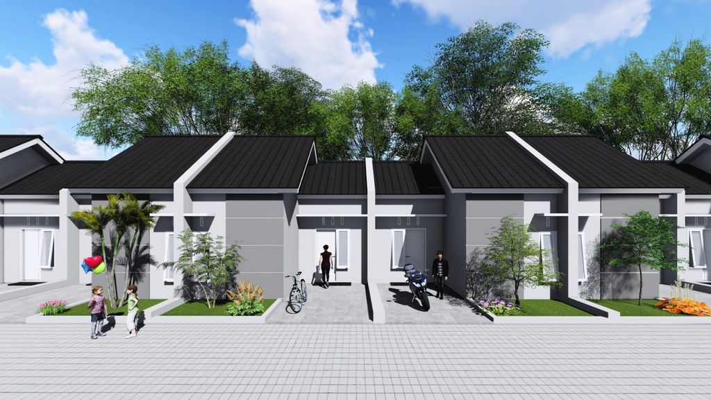 foto tampak rumah tipe 30/70 perumahan PERUMAHAN GRAHA MITRA KEPUHREJO