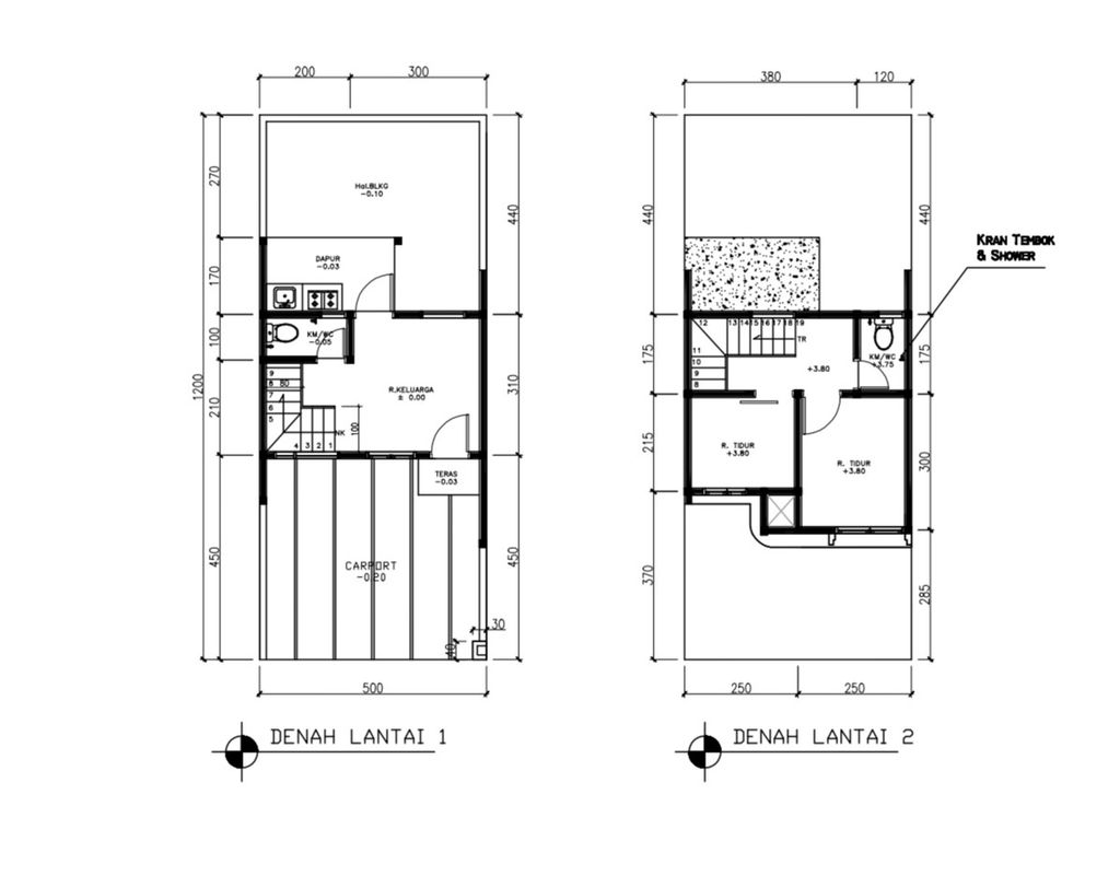 foto denah rumah tipe 38 Compact 2 Kamar HC (474) perumahan G-Land Ciwastra Park 2