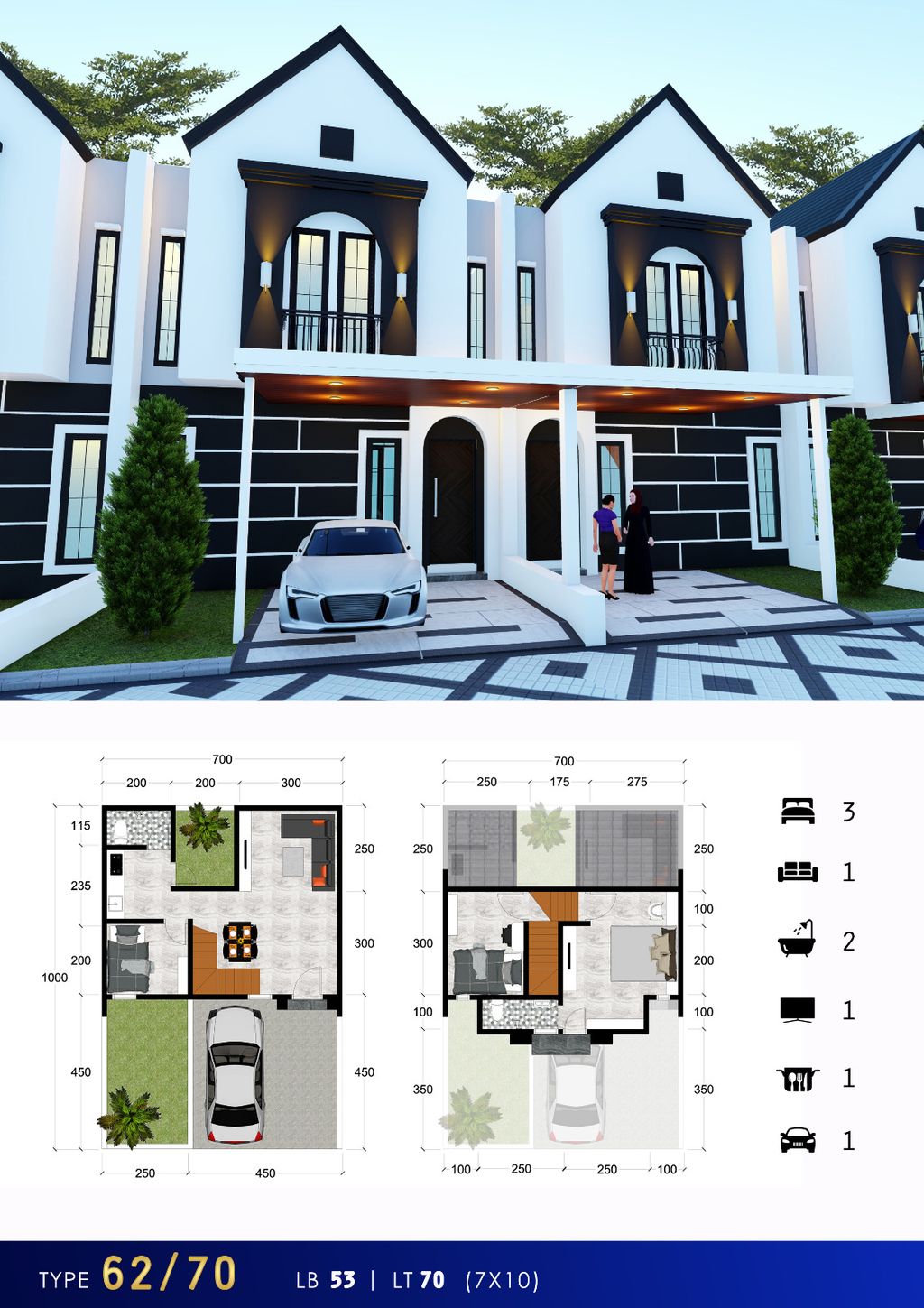 foto tampak rumah tipe 66/73 perumahan PROBOLINGGO LAND