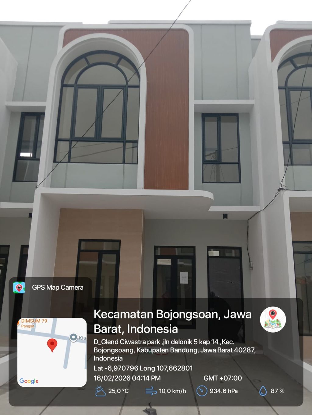 foto tampak rumah tipe 43 Compact 3 Kamar HC (519) perumahan G-Land Ciwastra Park 2