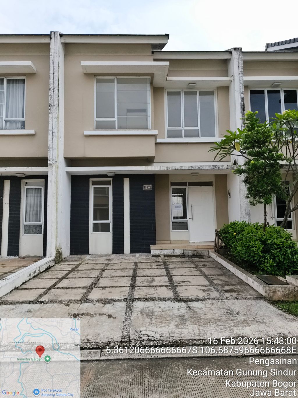 foto tampak rumah tipe NG3-0020 perumahan SERPONG NATURA CITY