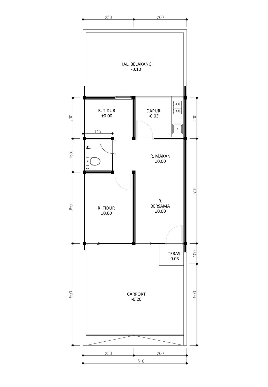 foto denah rumah tipe 36 (1 Lantai Landed) (498) perumahan G-Land Padalarang Valley