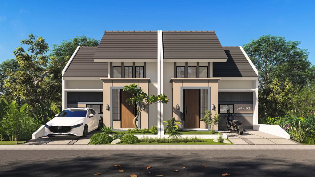 foto tampak rumah tipe 42/90 perumahan PESONA KAHURIPAN 8 TAHAP 2