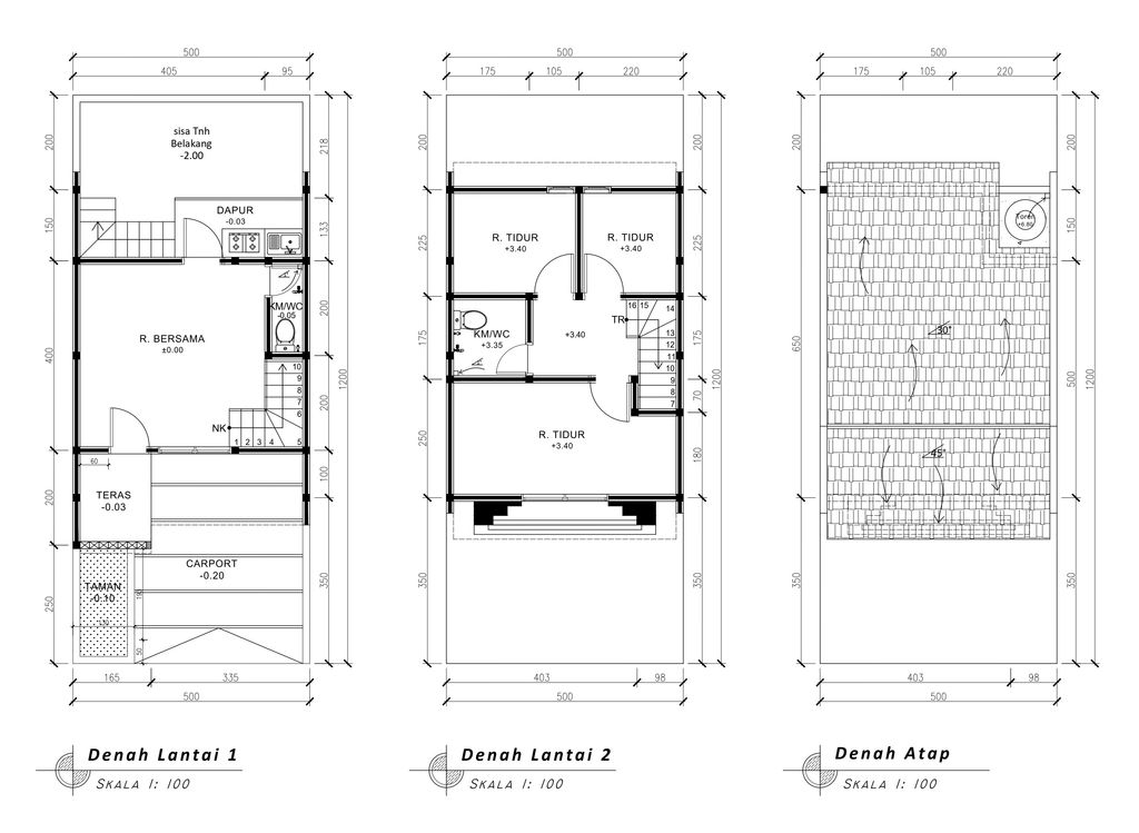 foto denah rumah tipe 54 Compact Classic CL (486) perumahan G-Land Padalarang Residence 3