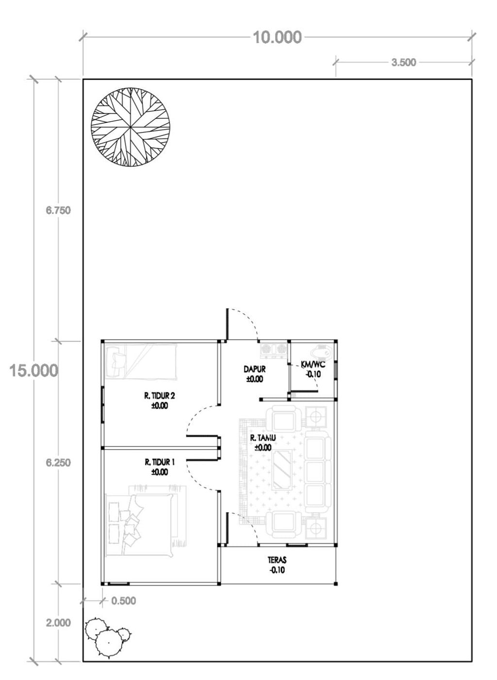 foto denah rumah tipe SUBSIDI 2026 perumahan GRAND PURNAMA II