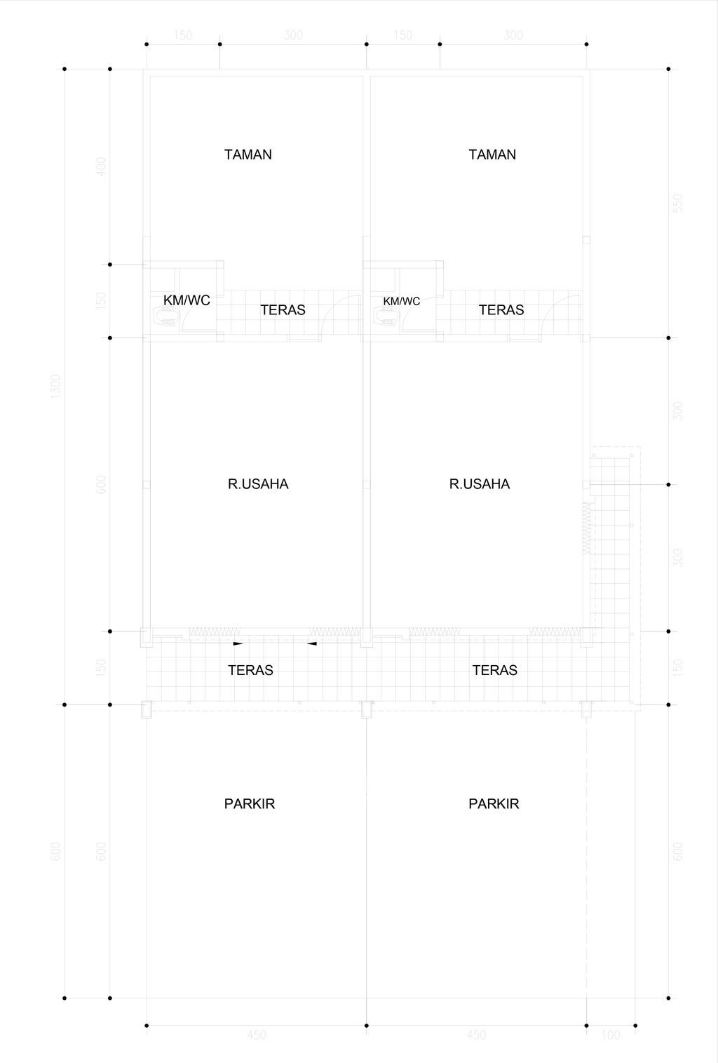 foto denah rumah tipe RUKO AMETHYS perumahan BEKASI TIMUR REGENSI 2