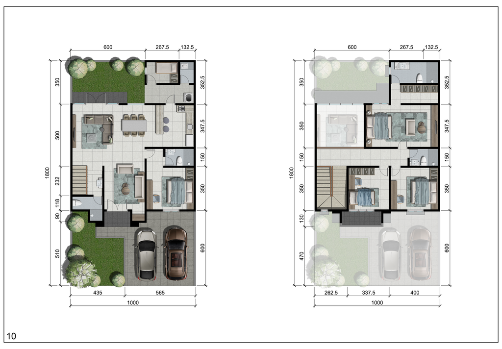 foto denah rumah tipe Enora (E3/028) perumahan CitraLand Tallasa City