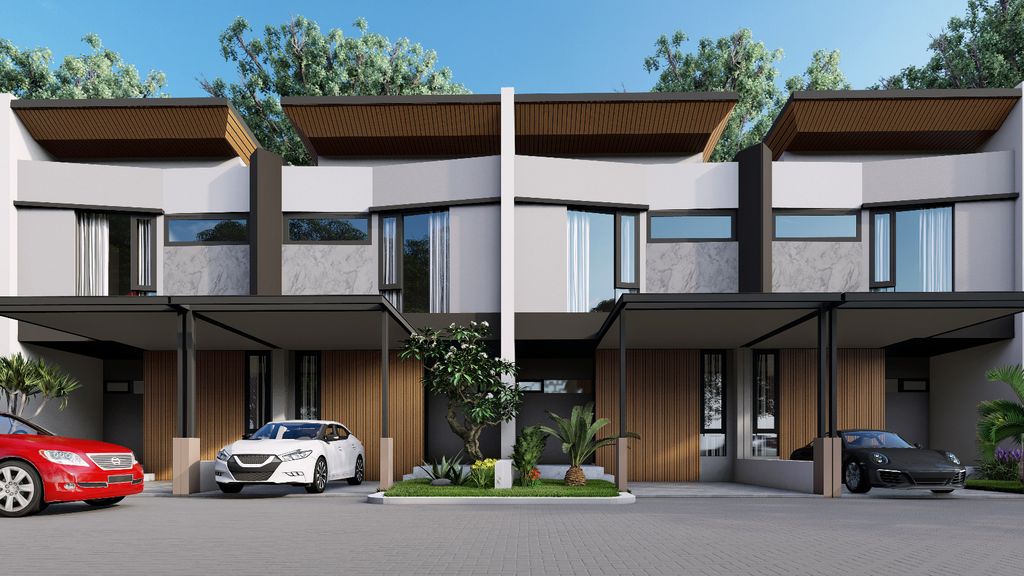 foto tampak rumah tipe 70 perumahan DATARAN HIJAU 2