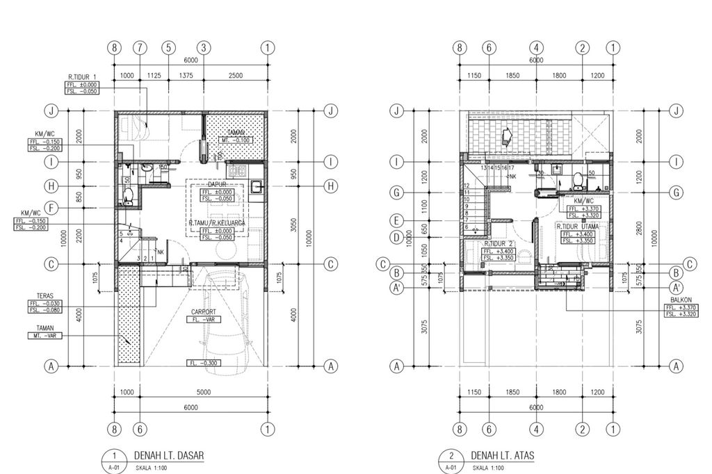 foto denah rumah tipe 62 (62/60) Orlens perumahan KOTA WISATA ECOVIA