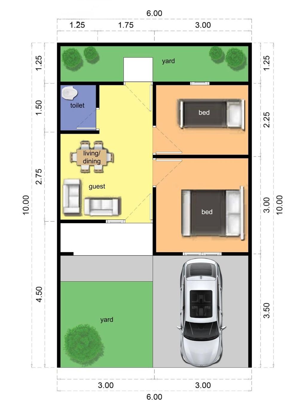 foto denah rumah tipe 30 perumahan Telaga Asri Residence 2 Perluasan I