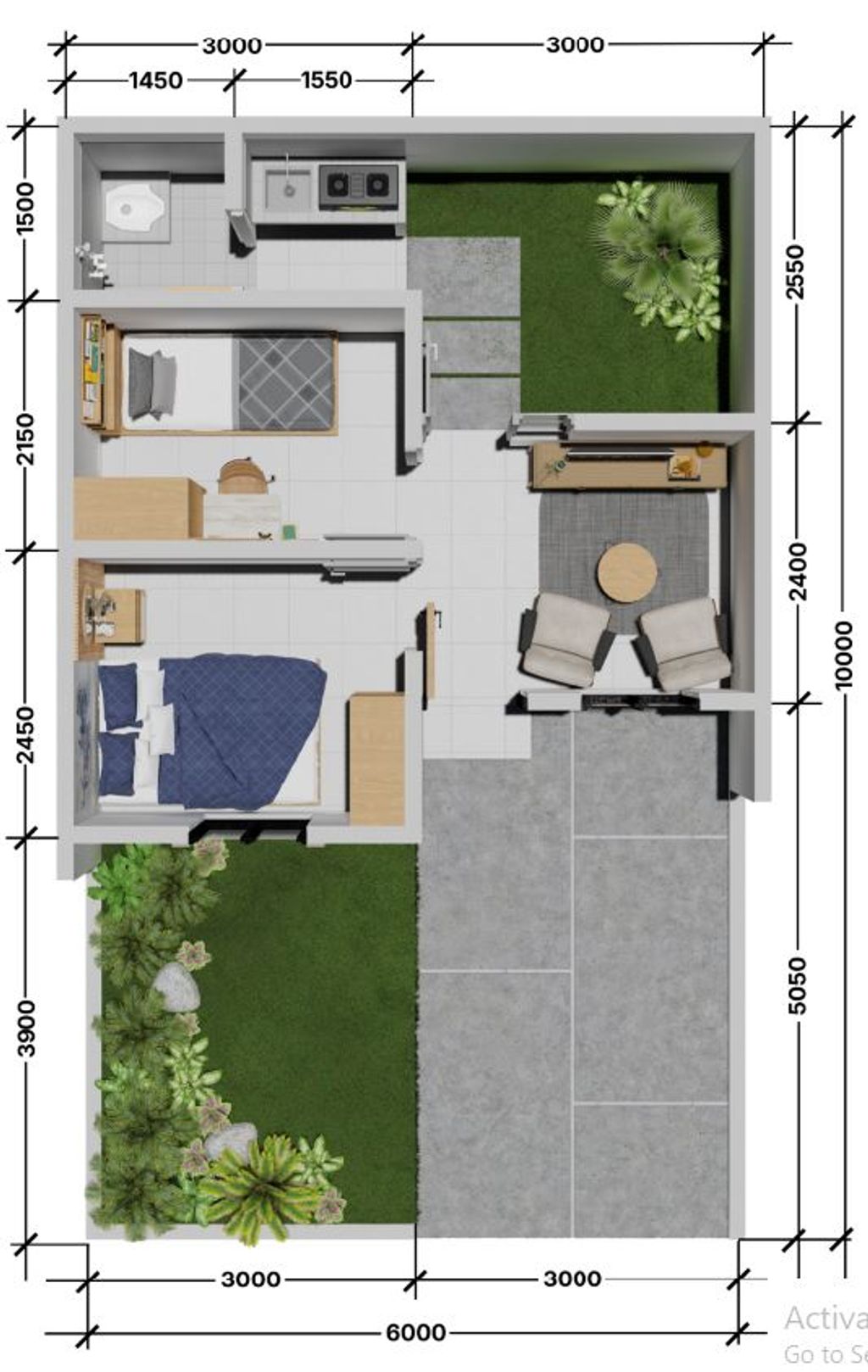 foto denah rumah tipe Galena perumahan Pondok Permata Tahap 4