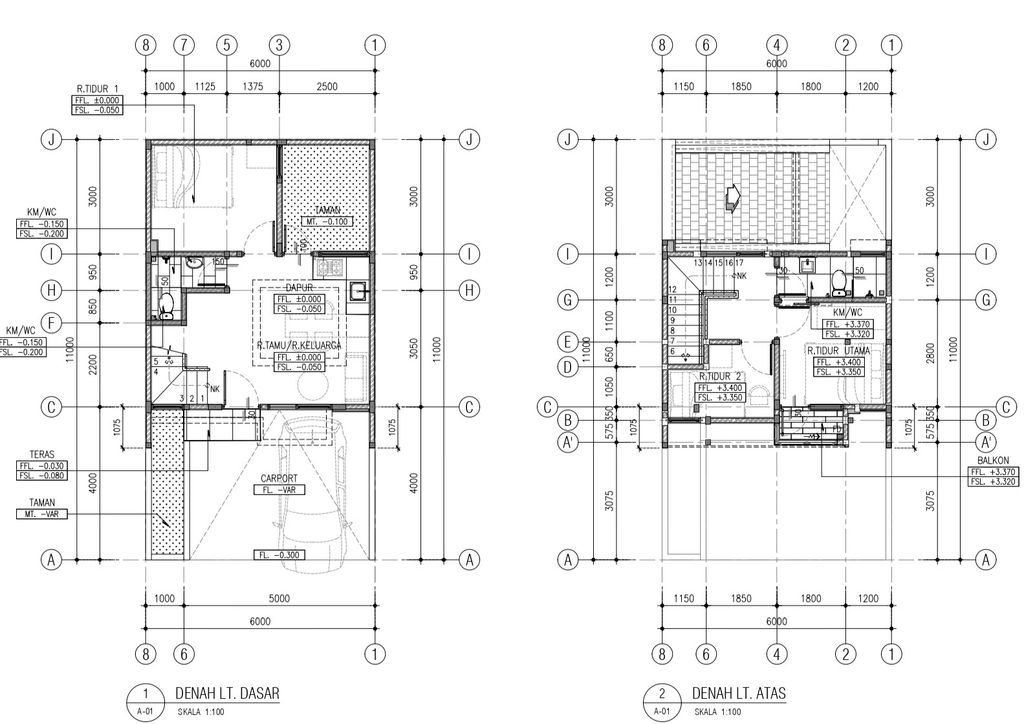 foto denah rumah tipe 66 (66/66) Orlens perumahan KOTA WISATA ECOVIA