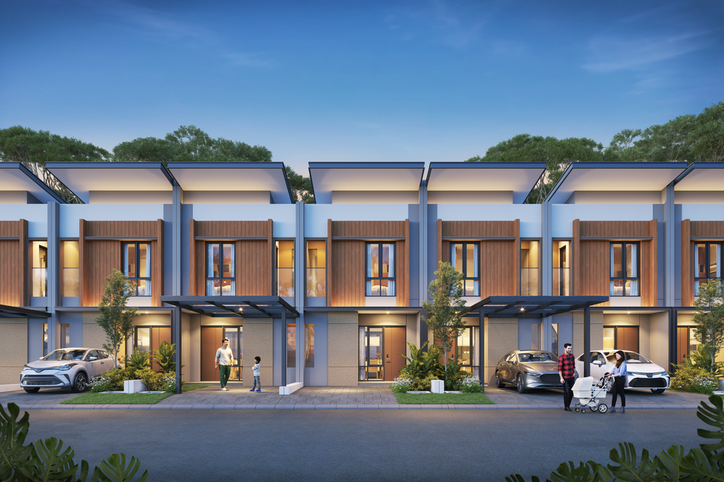 foto tampak rumah tipe SONATA perumahan CITRALAND PURI SERANG/KAYANA III