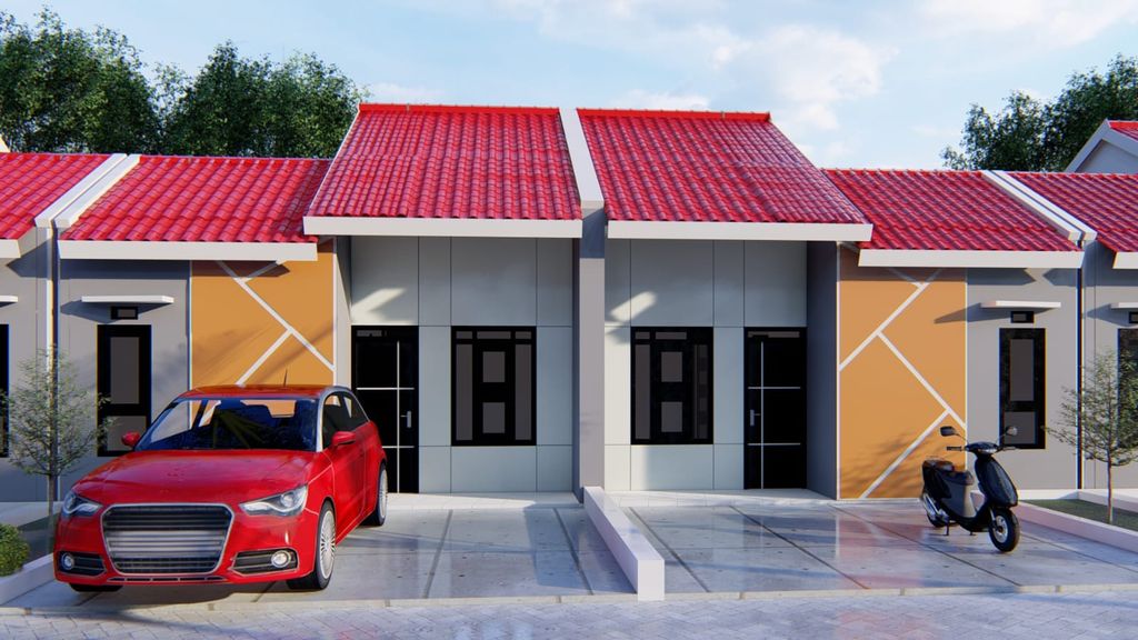 foto tampak rumah tipe 36/66 perumahan GRAND MIRANDA SUMBANG