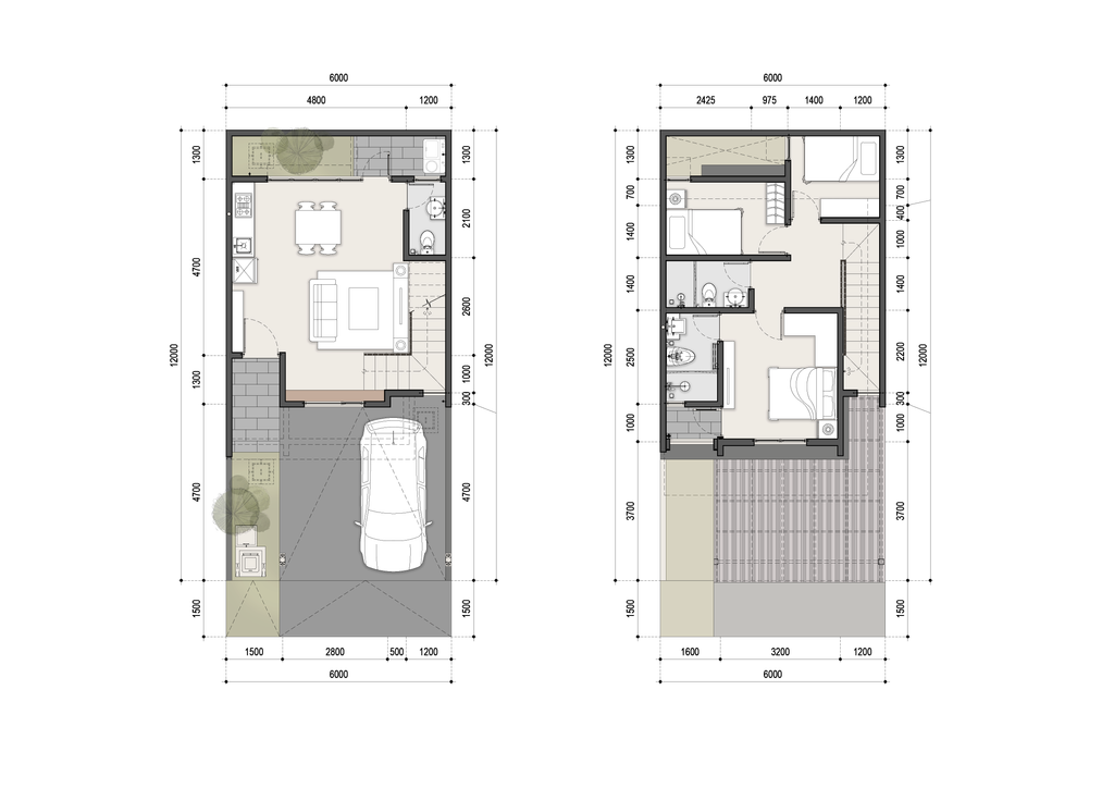 foto denah rumah tipe ANDANTE perumahan CITRALAND PURI SERANG/KAYANA III