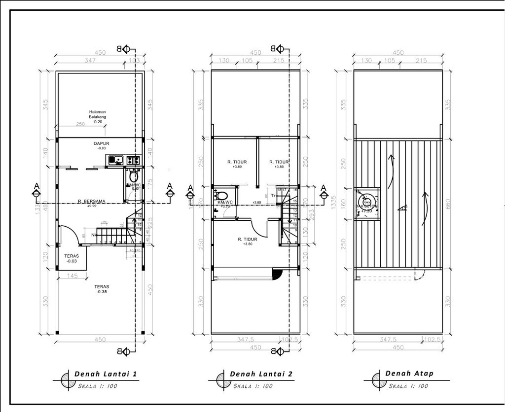 foto denah rumah tipe 50 Compact Minimalis HC (556) perumahan Cluster Everton