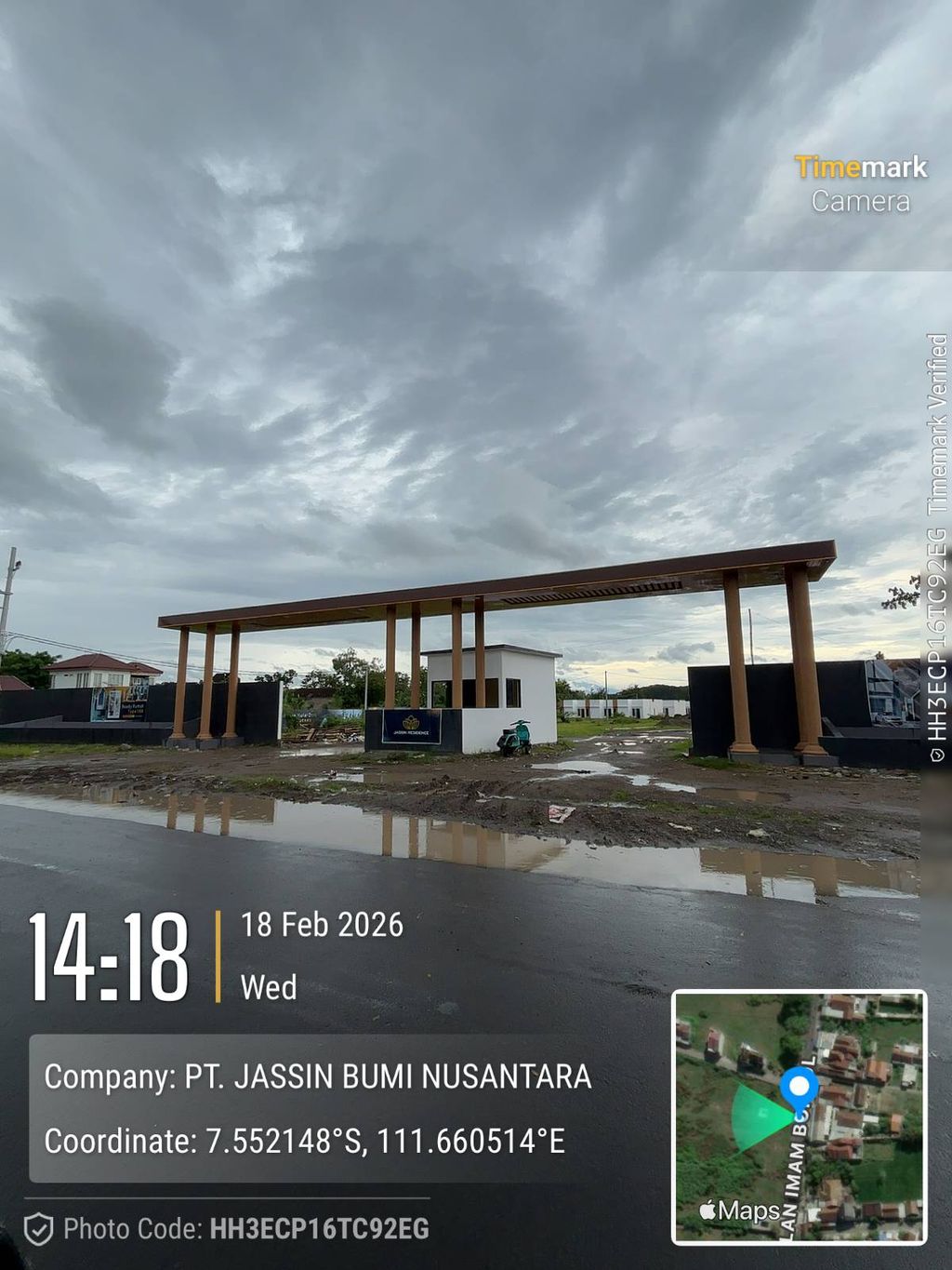 foto gerbang perumahan Jassin Residence