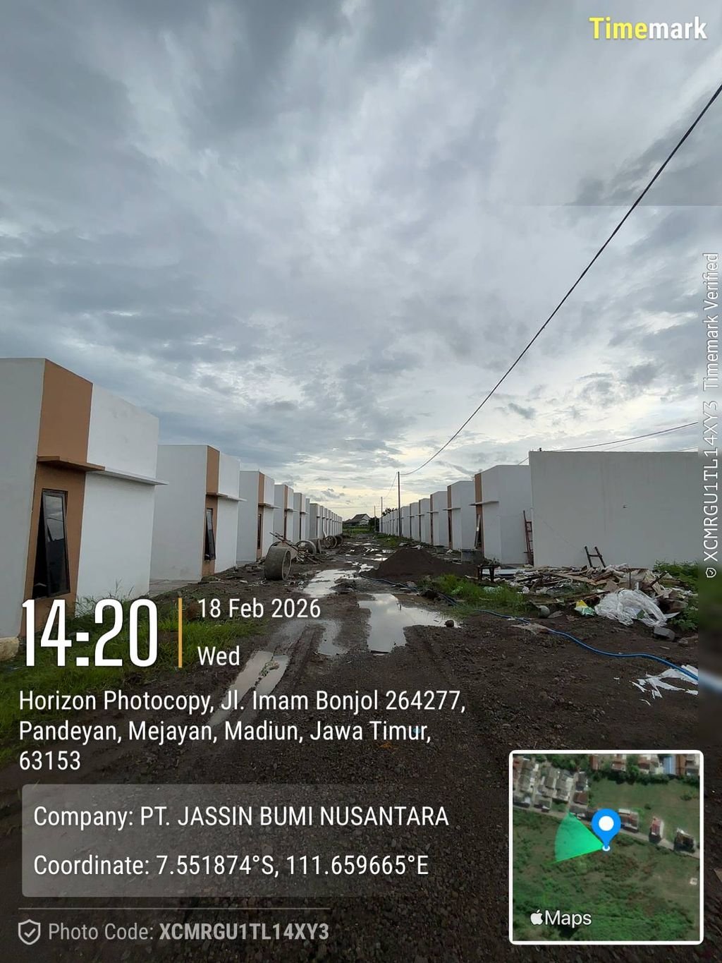 foto posisi tengah perumahan Jassin Residence