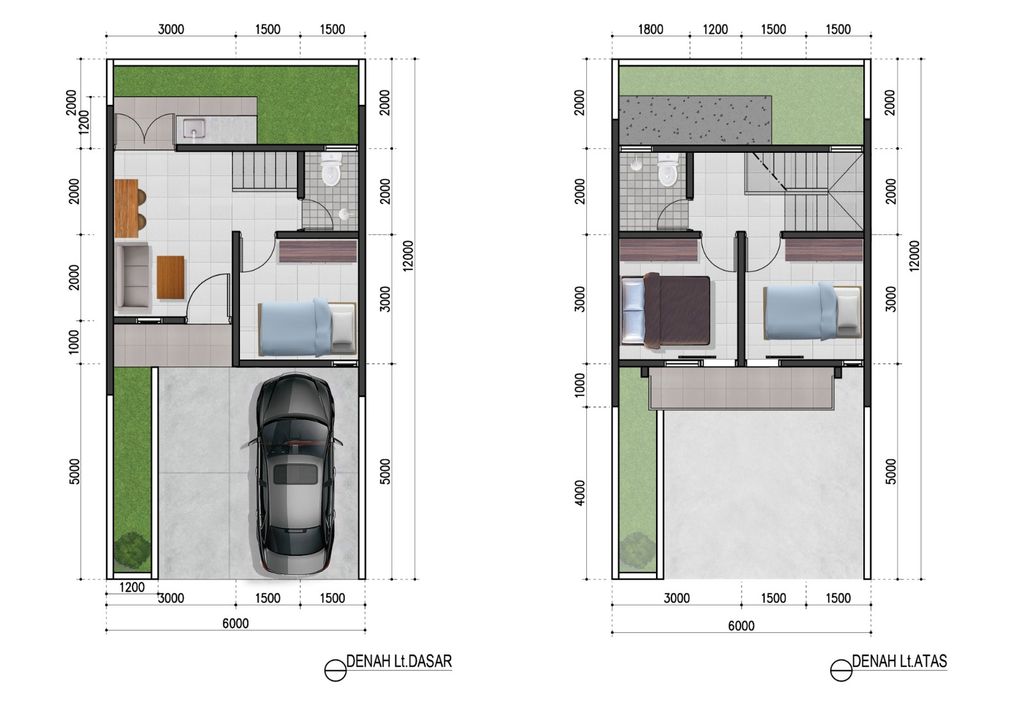 foto denah rumah tipe 65 perumahan SIRANDA TERRACE