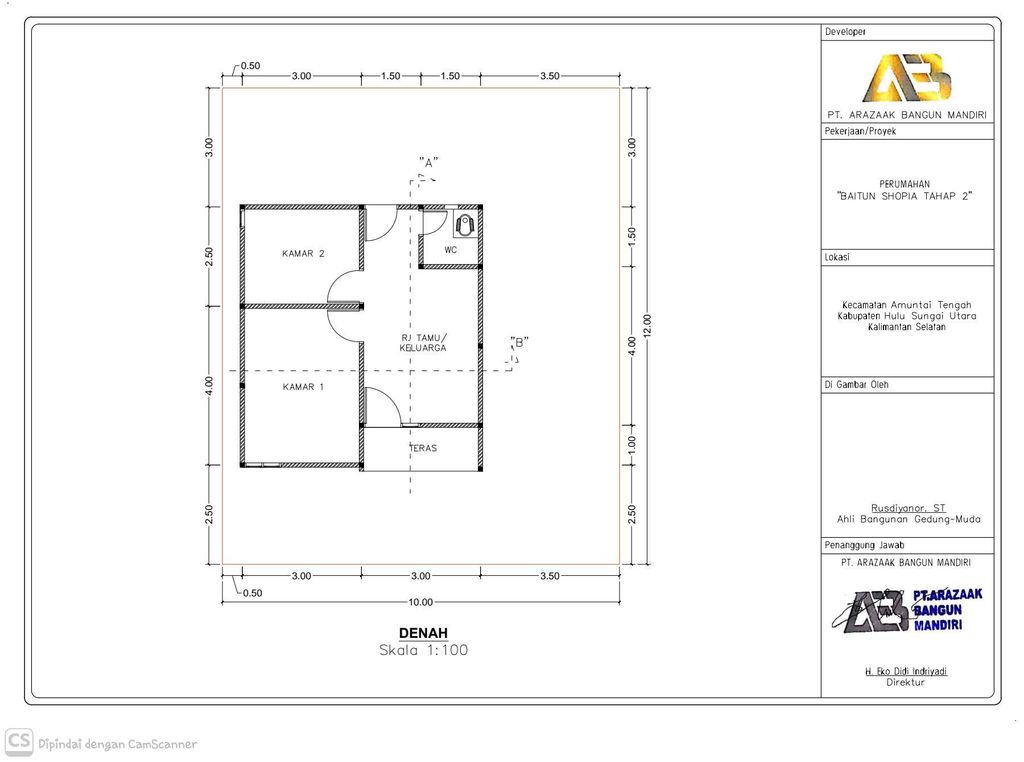 foto denah rumah tipe BTS 4 - Tahap 2 perumahan BAITUN SHOPIA 4 TAHAP 2