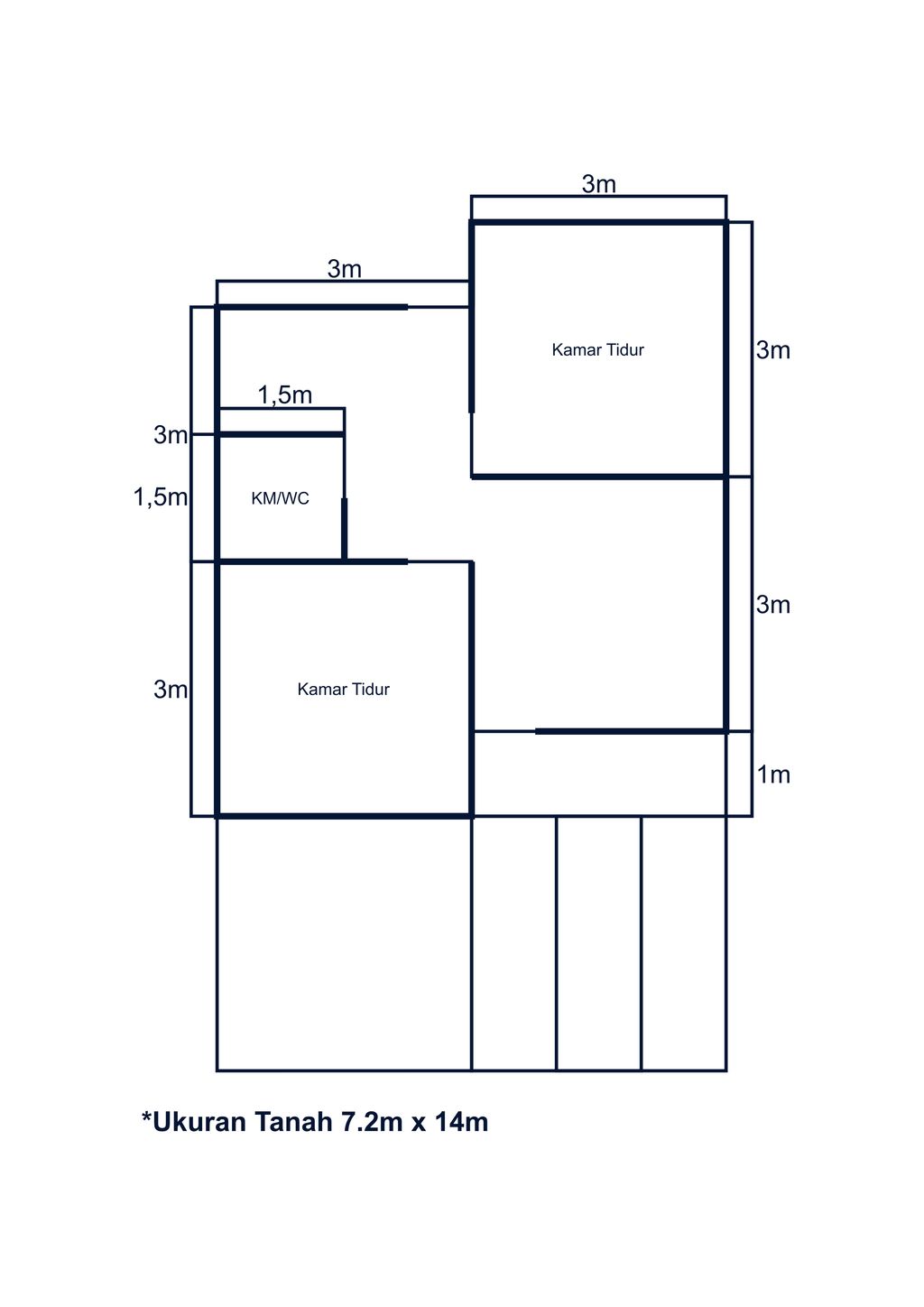 foto denah rumah tipe 36 perumahan CLUSTER HADRAH LAND