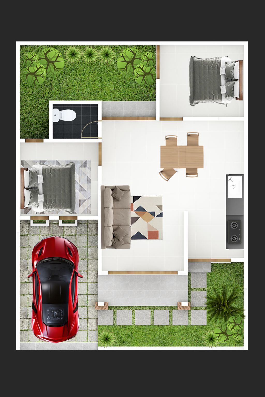 foto denah rumah tipe BATHARA D19 perumahan Graha Arkananta