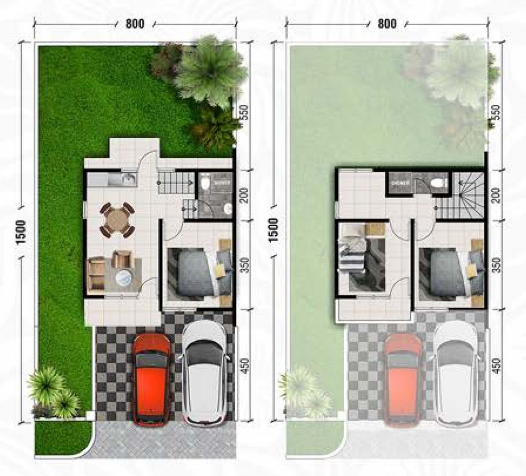 foto denah rumah tipe JIMBARAN perumahan TERAS BALI CLUSTER SEMINYAK