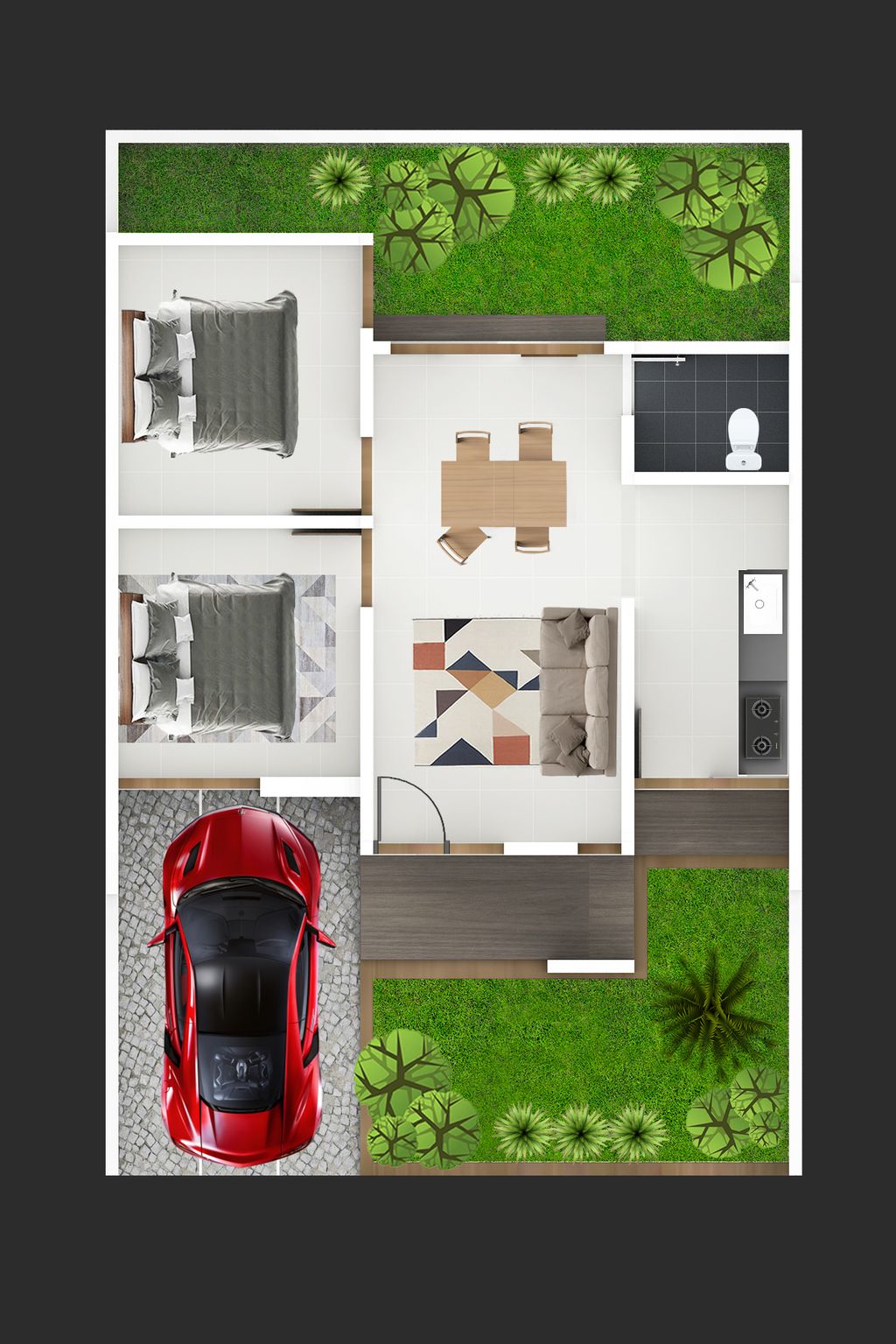 foto denah rumah tipe ARUNA perumahan Graha Arkananta