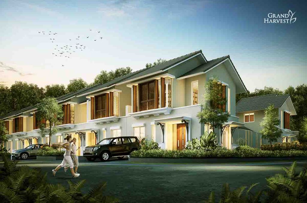 foto tampak rumah tipe ASPARA HK STD perumahan GRAND HARVEST