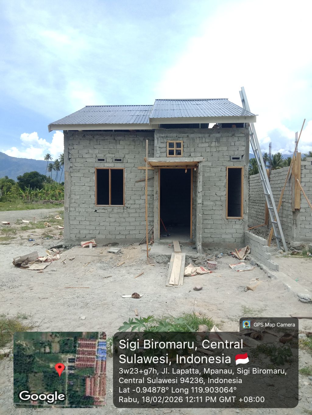 foto tampak rumah tipe 36/98 perumahan Mafelindo Land Lapatta