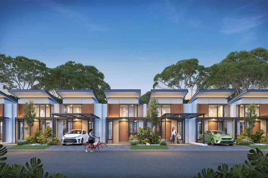 foto tampak rumah tipe CADENZA perumahan CITRALAND PURI SERANG/KAYANA III