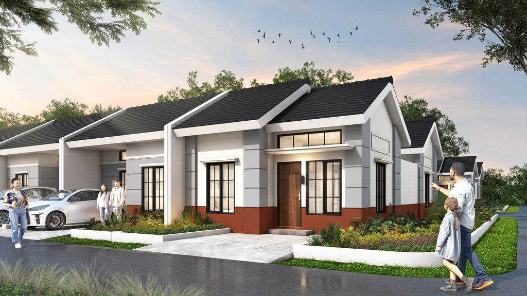 foto tampak rumah tipe 30/90 DPP 403.500.000 KATALINA perumahan PERUMAHAN PURI HARMONI 8 EXTENSION TAHAP 2