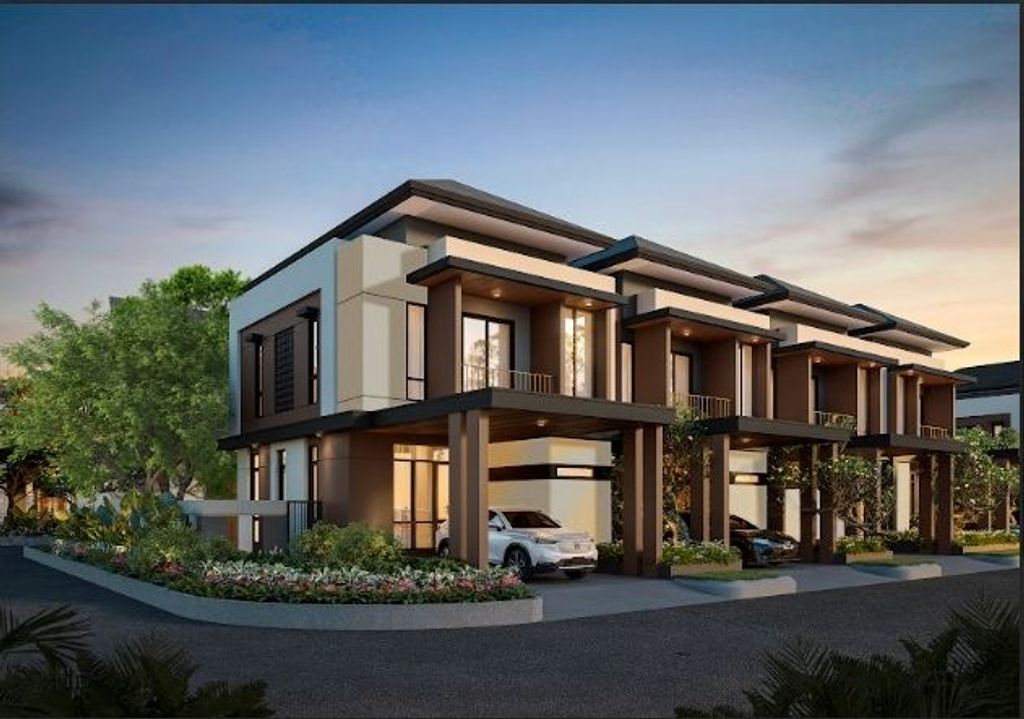 foto tampak rumah tipe KHAYA 2LT HOOK perumahan PERUMAHAN PODOMORO RIVER VIEW