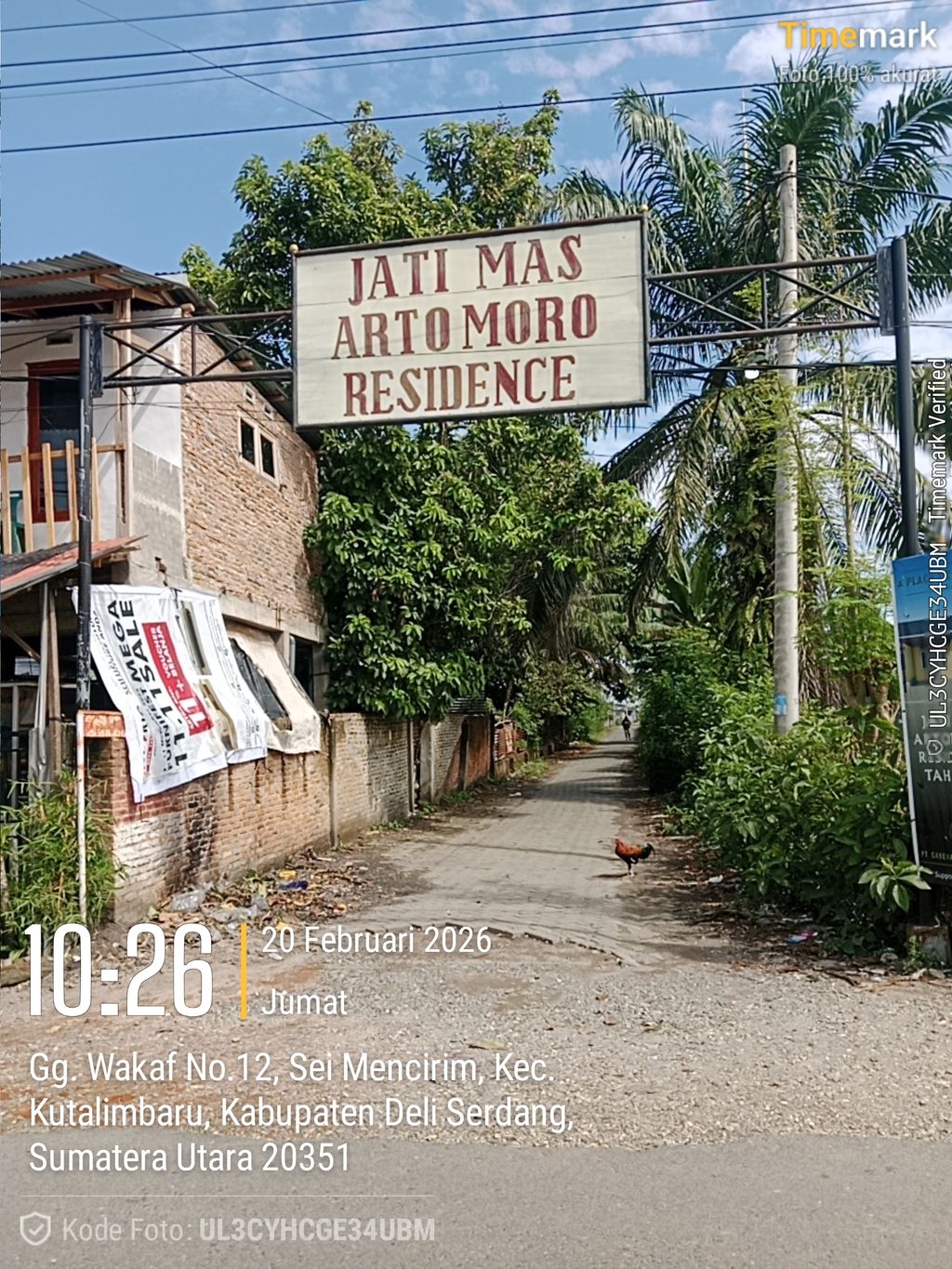 foto gerbang perumahan Jati Mas Artomoro Residence Tahap III