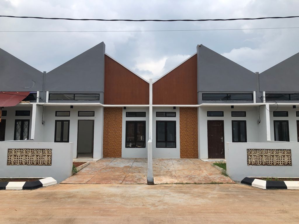 foto tampak rumah tipe CLUSTER SCANDAVIAN perumahan GREEN PERMATA CIBUNGUR 2